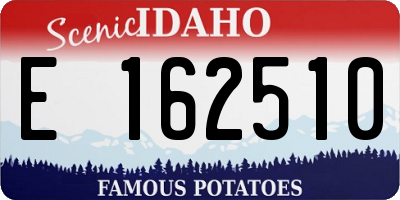 ID license plate E162510