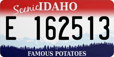 ID license plate E162513
