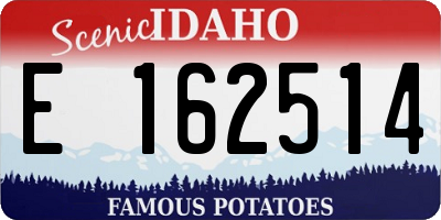 ID license plate E162514