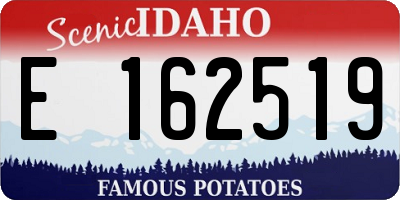 ID license plate E162519