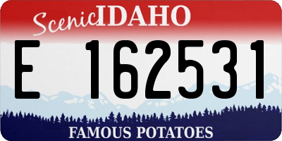 ID license plate E162531