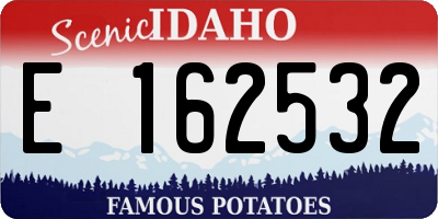 ID license plate E162532