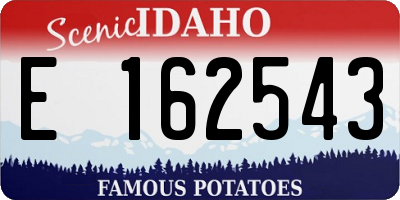 ID license plate E162543