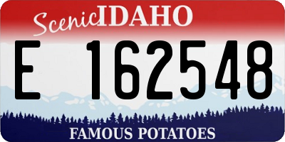 ID license plate E162548