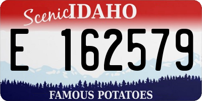 ID license plate E162579