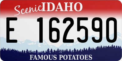 ID license plate E162590