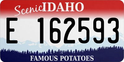 ID license plate E162593