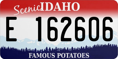 ID license plate E162606
