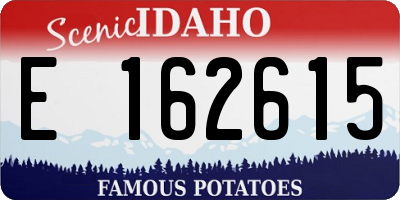ID license plate E162615