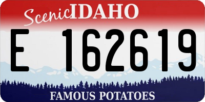 ID license plate E162619