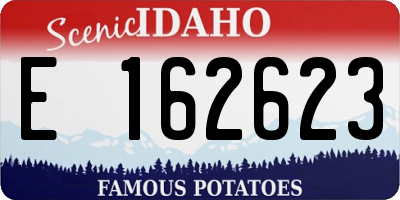 ID license plate E162623