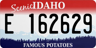 ID license plate E162629