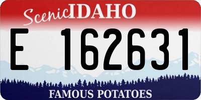 ID license plate E162631