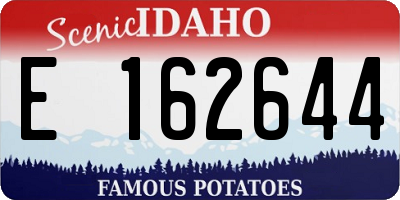 ID license plate E162644