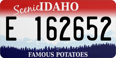 ID license plate E162652