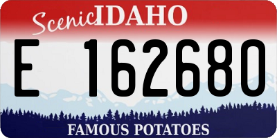 ID license plate E162680