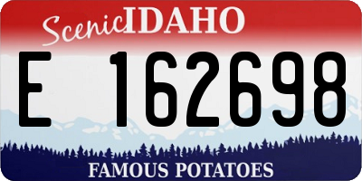 ID license plate E162698