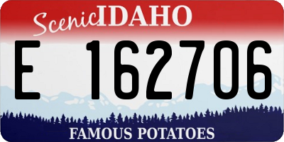 ID license plate E162706