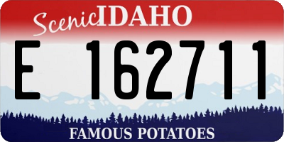 ID license plate E162711