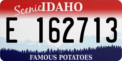ID license plate E162713