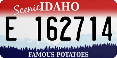 ID license plate E162714