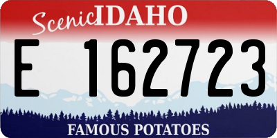 ID license plate E162723