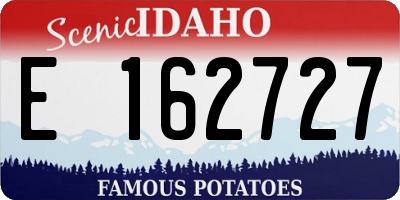 ID license plate E162727
