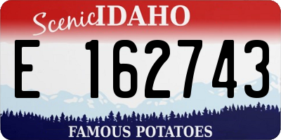 ID license plate E162743