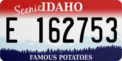 ID license plate E162753