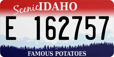 ID license plate E162757