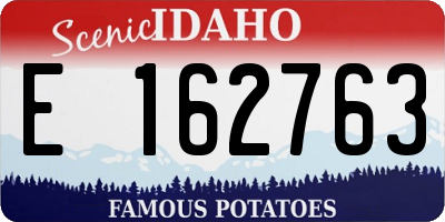 ID license plate E162763