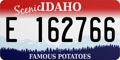 ID license plate E162766