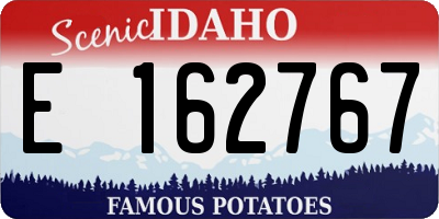 ID license plate E162767