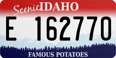 ID license plate E162770