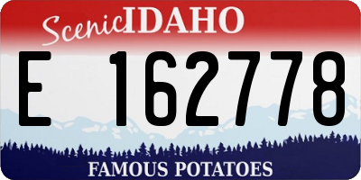 ID license plate E162778