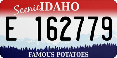 ID license plate E162779