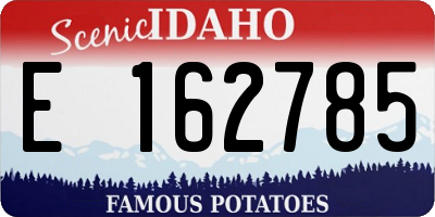 ID license plate E162785