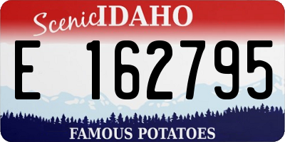 ID license plate E162795