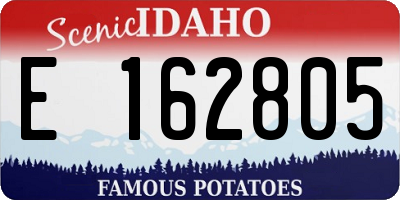 ID license plate E162805
