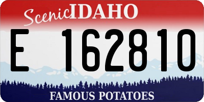 ID license plate E162810
