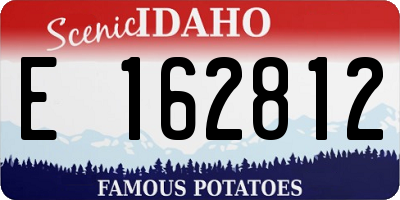 ID license plate E162812