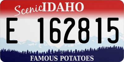 ID license plate E162815