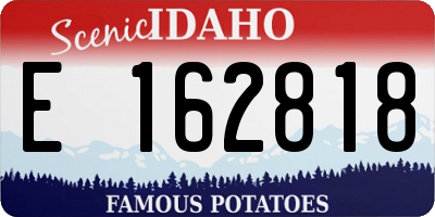 ID license plate E162818