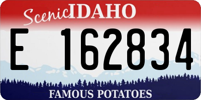 ID license plate E162834
