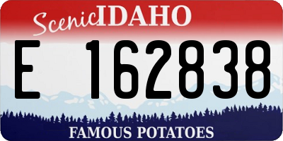 ID license plate E162838
