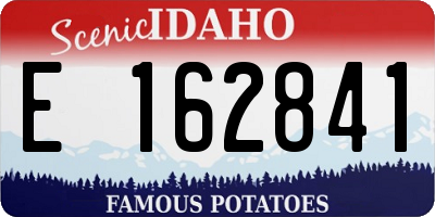 ID license plate E162841