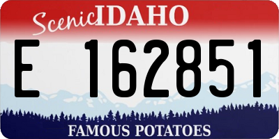 ID license plate E162851
