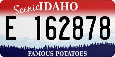 ID license plate E162878