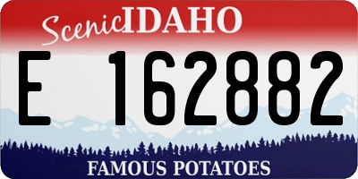 ID license plate E162882