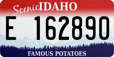 ID license plate E162890